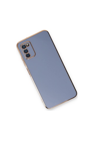 Gld-spt- Newface Samsung Uyumlu Galaxy A03s Kılıf Volet Silikon - Mavi