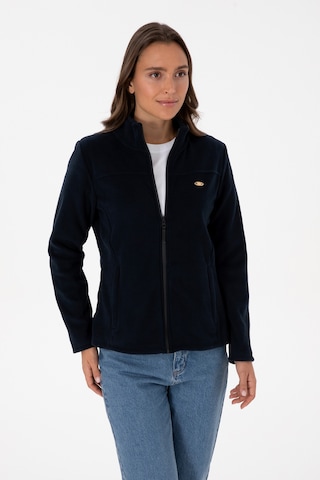 U.S. Polo Assn. Kadın Lacivert Fermuarlı Dik Yaka Polar Sweatshirt 50316729-VR059
