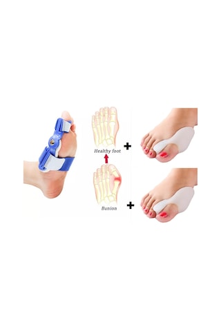 HALLUKS VALGUS GECE ATELİ MAVİ SİLİKON BUNYON SETİ 2 adet