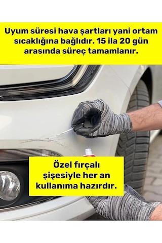 Flea Market Mat Siyah Rötuş Boyası, Araba Motosiklet Mobilya Çizik Giderici, 20 Ml, Fırçalı Şişe