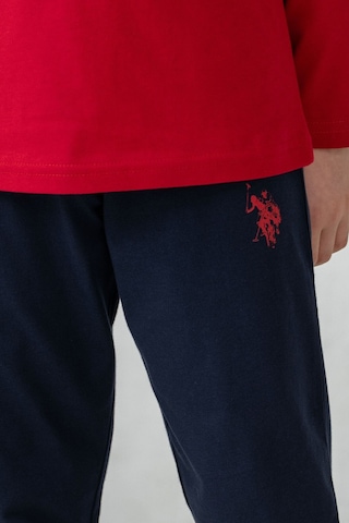 U.S. Polo Assn. Erkek Çocuk Pijama Takımı Baskılı Kırmızı Uzun Kol Pijama Takımı Us2635-c-v1 Us2635-c-v1