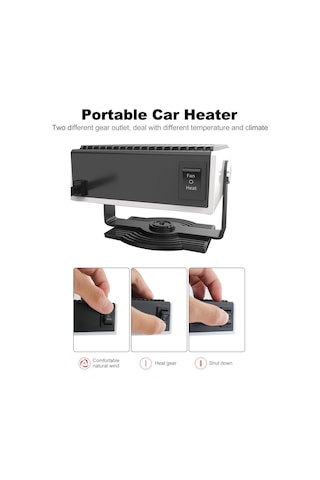 Ximistore9 Araç Isıtıcı Ve Soğutucu Fan - 180 Derece Dönebilir, Hızlı Buz Çözme Ve Sis Giderme Özellikli
