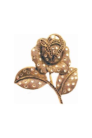 Elmas Montür Swarovski Taşlı Gül Broş Sevgiliye Hediye