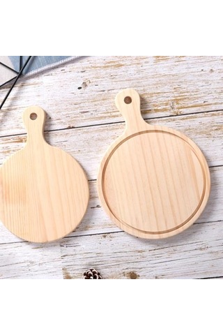 Kullanışlı Pizza Ahşap Anti Kürek Tahtası Doğal 8ınch