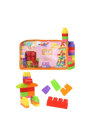 Play Blox Yapı Oyuncakları 56 Parça Çantalı Parlak Renkler Mega Blok Seti 2892