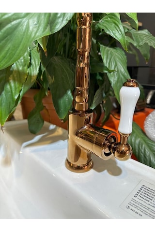 İsaoğlu Yapı Bronz Mutfak Bataryası Vintage Tasarım Evye Armatür Bakır Zen Design Bakır