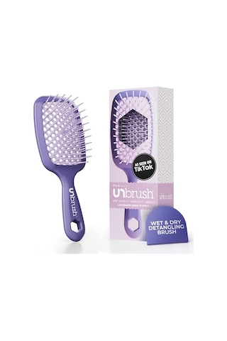 Unbrush Islak Ve Kuru Havalandırmalı Dolaşık Açıcı Saç Fırçası, Lavanta Koyu Mor