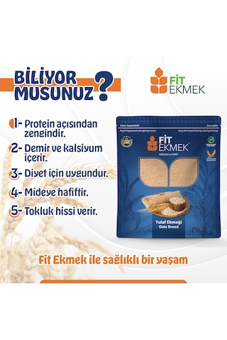 Fit Yulaf Lavaş Ekmeği 3'lü