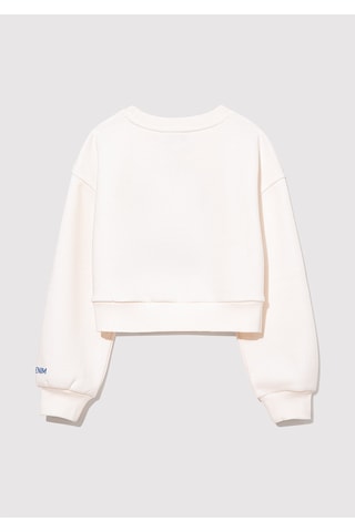 Mavi - M Logo Baskılı Beyaz Sweatshirt 7s10079-70057 Beyaz