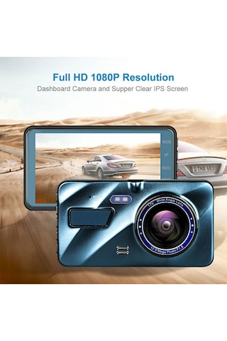 Exvol Araç İçi Yol Kayıt Kamera 4'' 1296p Fhd 1.8lens+park Kamera