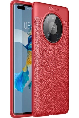 Huawei Mate 40 Pro Kılıf Zore Niss Silikon Kapak Kırmızı