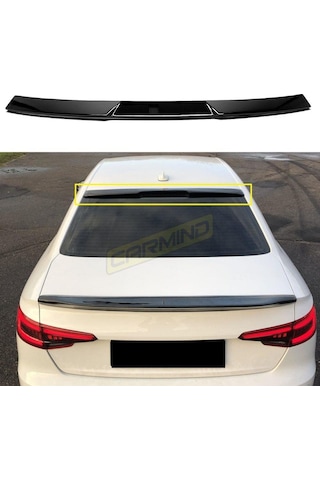 Audi A4 B9 Cam Üstü Rs Spoiler Piano Black 2017-2019