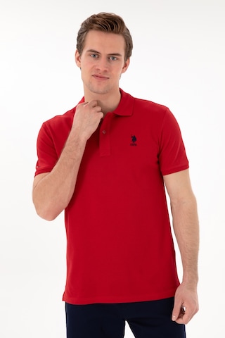 U.S. Polo Assn. Erkek Slim Fit Polo Yaka Kırmızı Basic Tişört 50298041-VR171