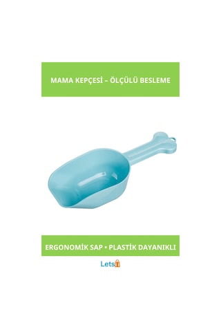 Ergonomik Kemik Şeklinde Dayanıklı Plastik Kedi Ve Köpek Mama Kepçesi