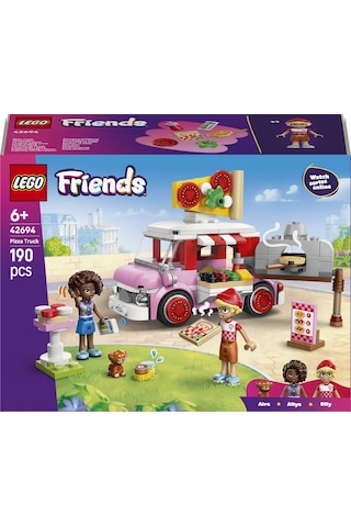 LEGO® Friends Pizza Kamyonu 42694 - 6 Yaş ve Üzeri Çocuklar için Mini Bebek İçeren Yaratıcı Oyuncak Yapım Seti (190 Parça)