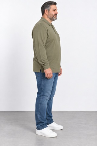 Bihan Store Erkek Battal Boy Petekli Uzun Kol Sweat 26k-116-haki