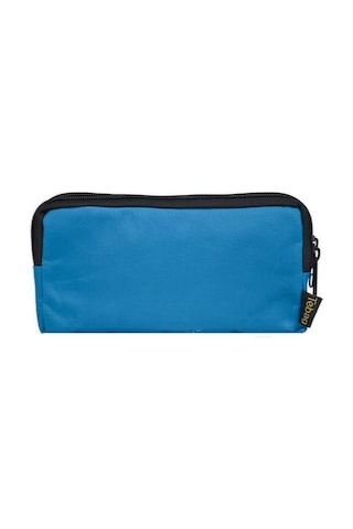 Tebag İki Gözlü Mavi Kalem Çantası Mavi