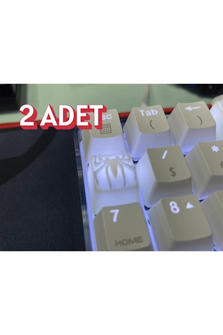 Spider-man Temalı Keycap 2'li Set Beyaz Mekanik Klavye Uyum