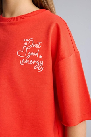 Defacto Sweatshirt Kumaşı 2li Takım Kız Çocuk H5745a826smrd44 Kırmızı-rd44