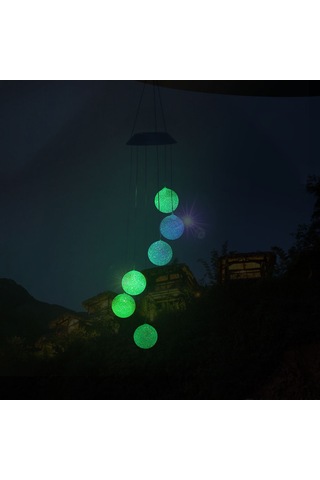 Dofolink Güneş Enerjili Led Renk Değiştiren Partikül Topu Zil Lambası - Ip65 Su Geçirmez - Bahçe, Ev Bahçesi Ve Festivaller İçin Dekoratif Aydınlatma Diğer