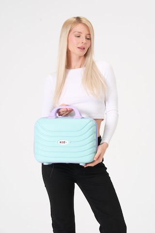 Keo-plus Turkuaz-lila Pp Silikon Makyaj Çantası