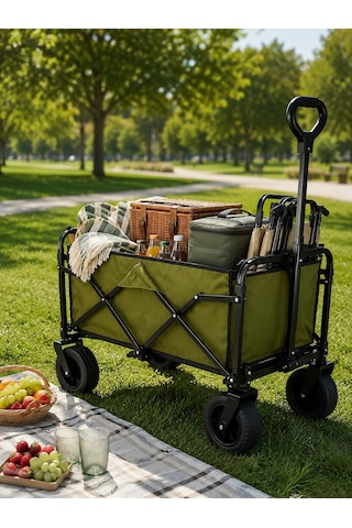 Zenvia 130 Kg Taşıma Kapasiteli Katlanabilir Wagon Taşıma Arabası Znv2026 Çok Renkli