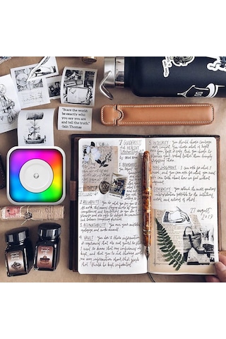 Maiyame Mini Cep Yazıcısı Öğrenciler İçin Uygun Termal Yazıcı Kablosuz Yazıcı Mürekkep Gerektirmez Soğuk Işık