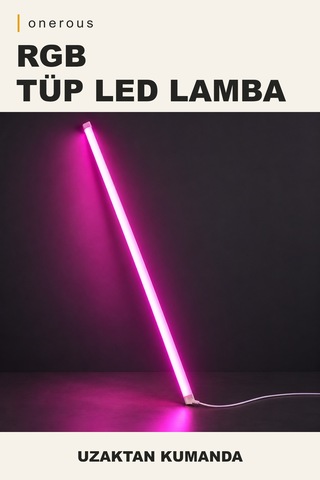 Onerous Rgb Tüp Led Lamba, Uzaktan Kumandalı Onr-819722792 Çok Renkli