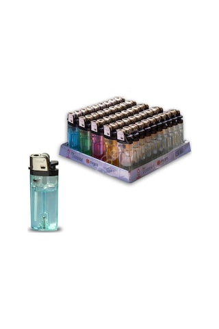 Toscow Taşlı Şeffaf Çakmak 50 Adet