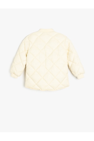 Koton Düğmeli Uzun Kollu Yuvarlak Yaka Anorak Mevsimlik Mont Ekru 5skg20009aw Ekru