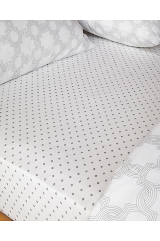 English Home Aura Loop Kolay Ütülenir Çift Kişilik Çarşaflı Nevresim Takımı 200x220 Cm Gri