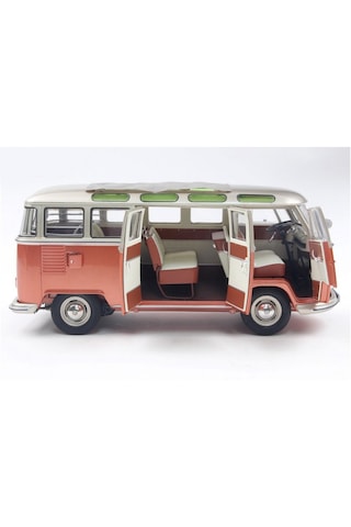 1:18 Ölçek 1962 Volkswagen T1 Samba Diecast Metal Minyatür Modelaraba 25cm