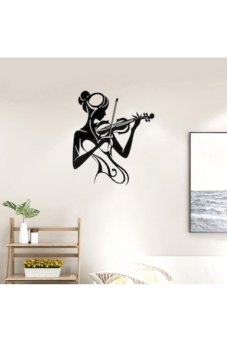 Homyl Kemancı Kadın Silüet Sanatı Duvar Askısı Banyo İçin 26x30cm