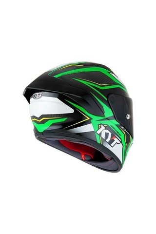Kyt NZ-Race Carbon Strıde Kapalı Motosiklet Kaskı Beyaz - Siyah - Yeşil