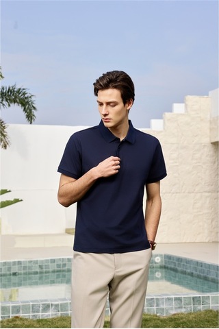 New Performance Premium Polo T-shirt 100% Pamuk Merserize Lacivert