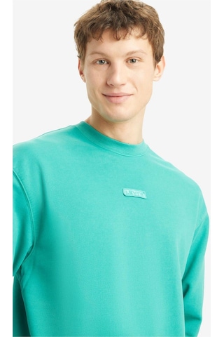Levi's Relaxed Baby Tab Crew Garment Dye Lapis Yeşil Erkek Sweatshirts A4230-0021-5054 Su Yeşili
