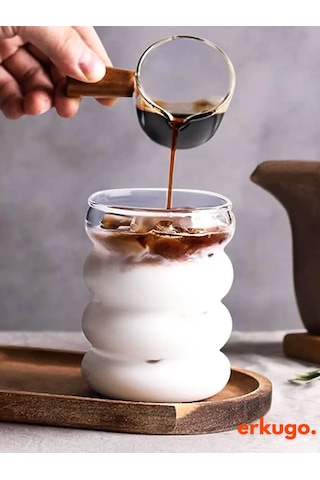 Borosilikat Sunum Bardağı, Kahve Bardağı, Meşrubat Bardağı, Isı Dayanıklı Bardak 350 Ml Bubblecup