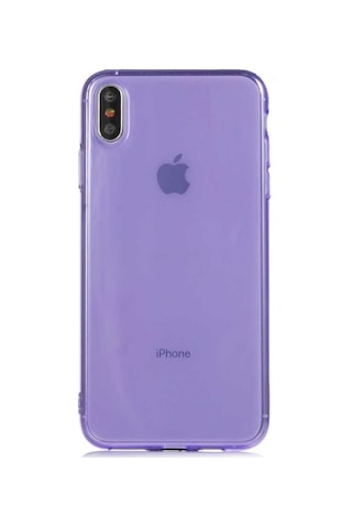 Apple Uyumlu iPhone XS Max 6.5 Kılıf Zore Mun Silikon-Mor