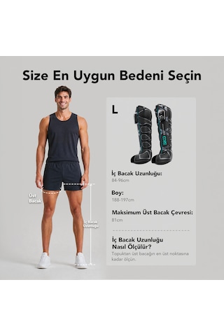Skg Yy-a01l L Beden Lenf Drenaj Ve Bacak Kompresyon Masaj Aleti 360 5 Kademeli Hava Basıncı 2'li Set Sağ+sol Akıllı Bacak Ve Ayak Masaj Cihazı 3 Akıllı Masaj Modu