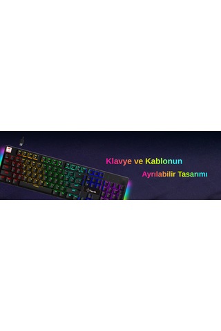 North Shield Blue Switch Türkçe RGB Mekanik Oyuncu Klavye