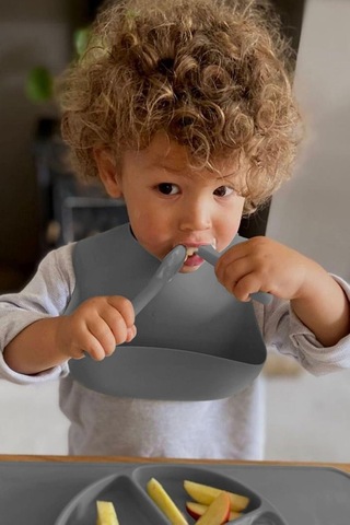 Meleni Baby 4'lü Silikon Mama Kaşığı - Diş Kaşıyıcı Bebek Beslenme Kaşığı Silikon Kaşık Bej, Pembe, Gri, Genel