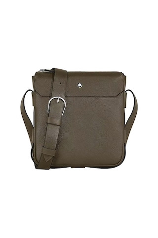 Montblanc Sartorial Deri Dikey Çapraz Çanta 221562 Haki