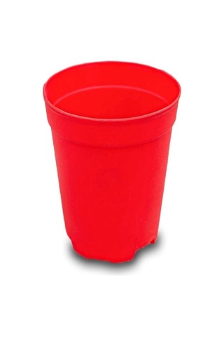 Katı Plastik Sukulent Saksısı 15 Adet Kırmızı 5.5 Cm