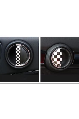 F54 F55 F60 Mini Cooper İç Kapı Kolu Sticker Kaplama Dama Desen