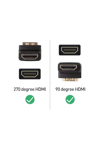 Ancheyn Hdmi L Dirsek 90 Derece Çevirici Dönüştürücü Uzatma Adaptörü 4519