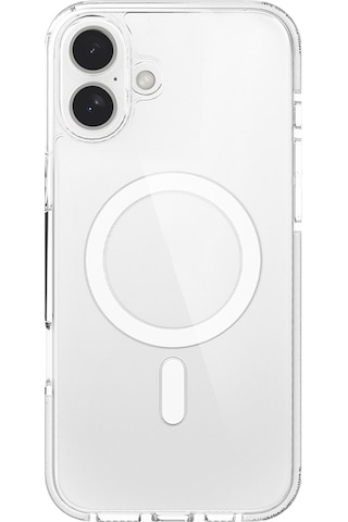 Apple Uyumlu iPhone 16 Plus Kılıf Magsafe Şarj Özellikli Airbag Tasarımlı Raptic Clear Serisi Şeffaf Kapak Beyaz
