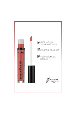 Note Cosmetique Matte Queen Lipstick Kalıcı Mat Likit Ruj - 24 Ravishing Rose - Nude