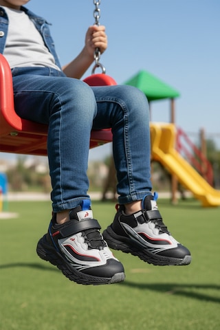 Buz Cırtlı Hafif Esnek Erkek Çocuk Spor Ayakkabı 1987 F Buz Mavi