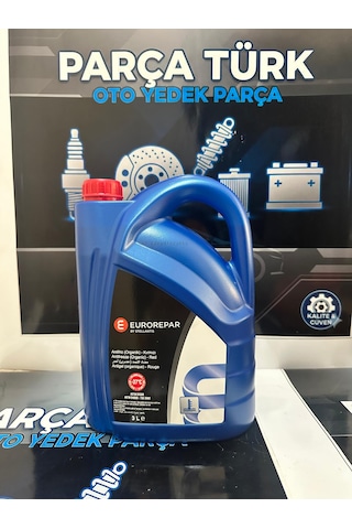 Eurorepar Kırmızı Antifiriz 3 Litre - 37 Derece Kırmızı