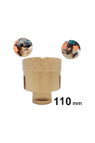 Mermer Granit Panç M14 Fayans Beton Karot 110mm Sarı Elmas Delme